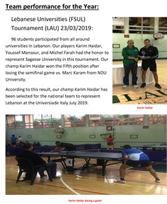 Sports Event: LAU Tournament