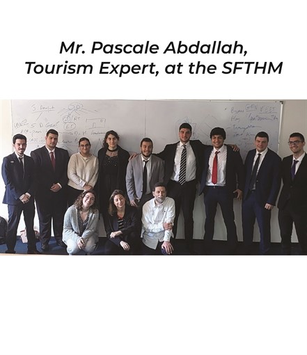 Mr. Pascale Abdallah, Tourism Expert, at the SFTHM